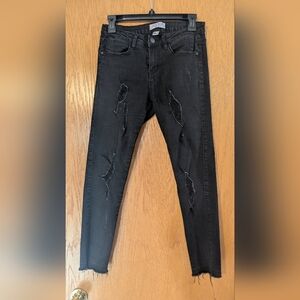 Distressed Black Jeans